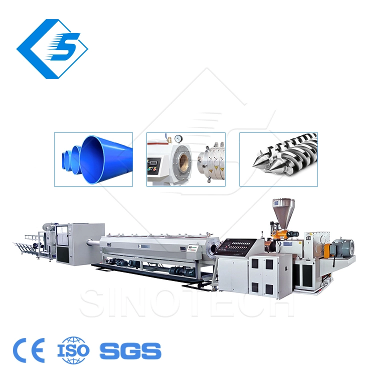 Sinotech PVC UPVC Pipe Extrusion Making Machine with Permanent Magnet Motor