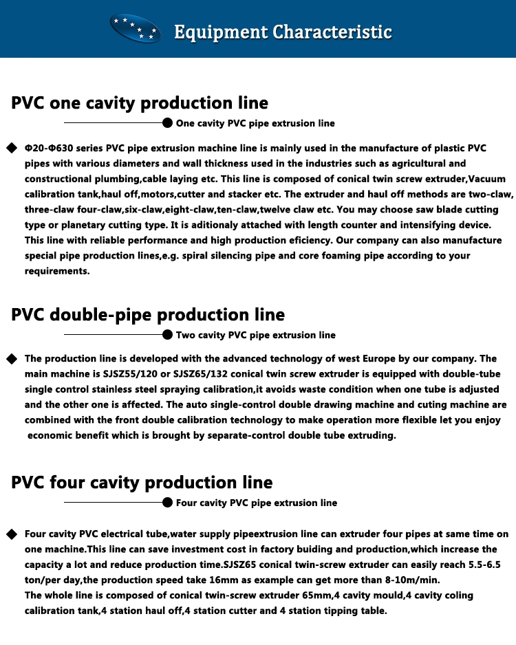 UPVC Conduit Pipe Extrusion Machine Production Line