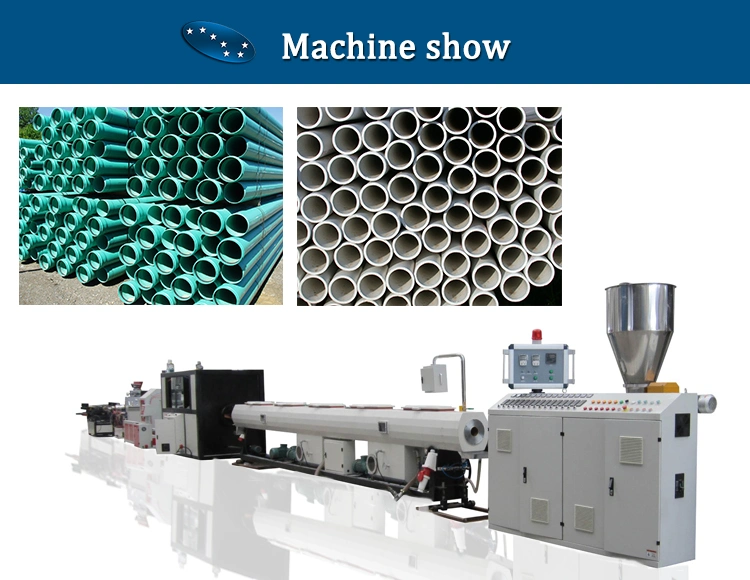 Plastic PVC Pipe Extrusion Extruder Production Line Machinery
