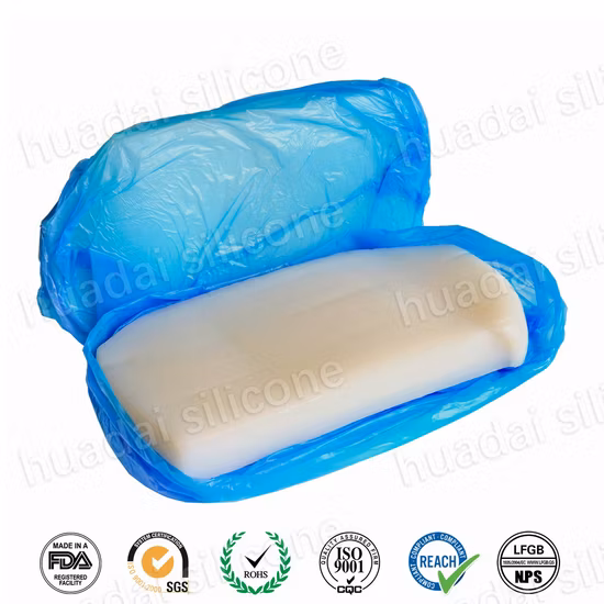 30-80 Shore a High Quality Transparent Fumed Type Food Grade Platinum Solid Silicone Rubber for Industry Application