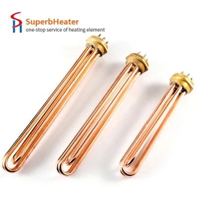 220V Heating Element Coil Electric Industrial Tubular Copper Immersion Water Heater