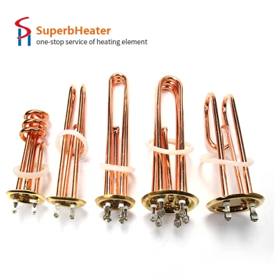 220V 3000W Water Heating Element Flange Brass Copper Immersion Heater